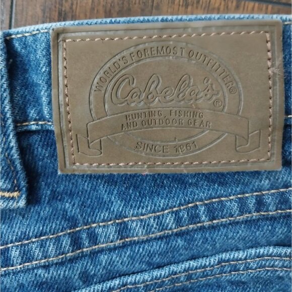 Cabela's Flannel Lined Jeans Dark Wash Straight Leg Men's Sz 36x30 - Picture 5 of 12